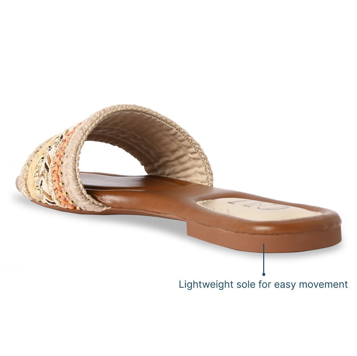 Dune Lace Tan Flat