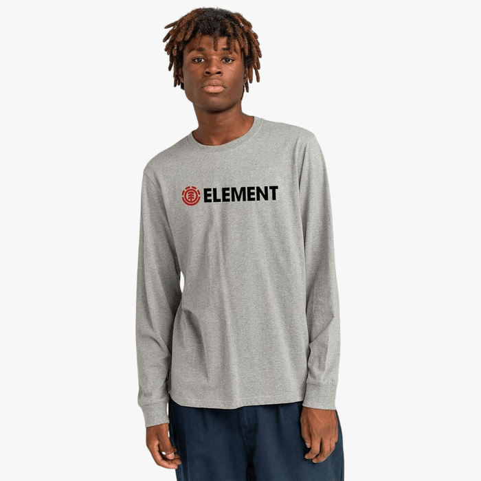 Element Mens Blazin Long Sleeve Tee Mid Grey Heather | Element