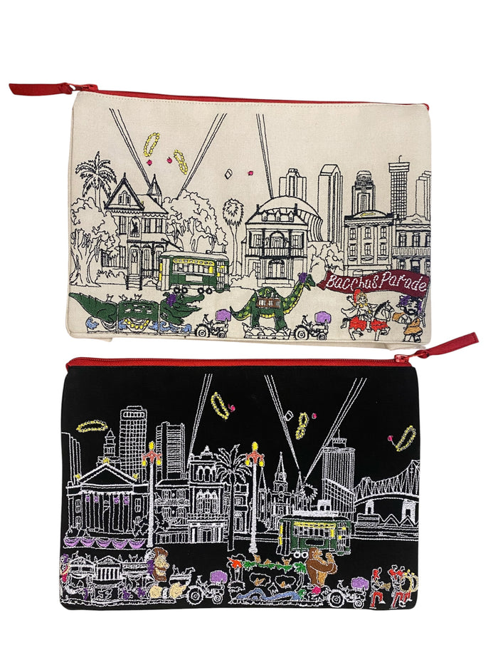 Embroidered Makeup Bag