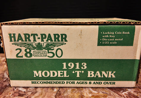 ERTL 1913 Ford Model T Delivery Van Coin Bank Hart-Parr 28-50 Tractor Diecast 1:25