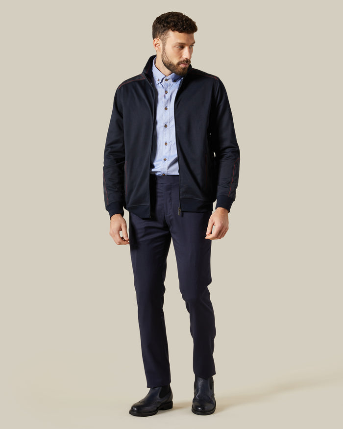 Faux Exposed Seams Jacket
