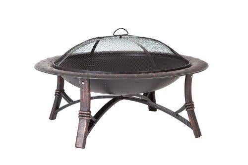 Fire Sense 60857 Roman Fire Pit, Brushed Bronze