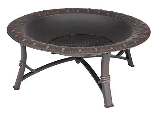 Fire Sense 60857 Roman Fire Pit, Brushed Bronze