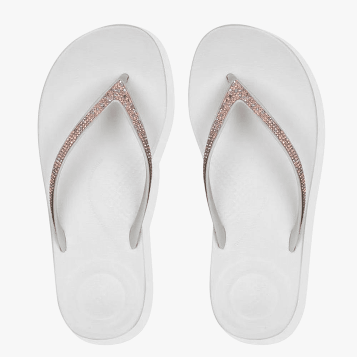Fit Flop I Qushion Sparkle Sandal White | Fit Flop