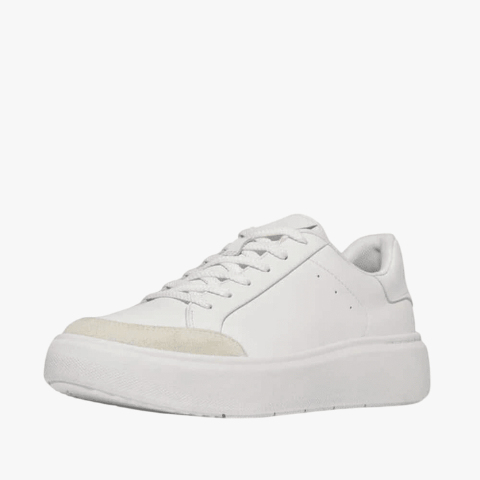 Fit Flop Womens Urban White Leather Sued Sneaker | Fit Flop