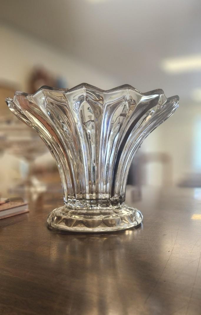Flared Glass Vase Antique