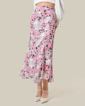 Floral Print Midi Skirt