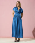 Flow Satin V-Neck Dress