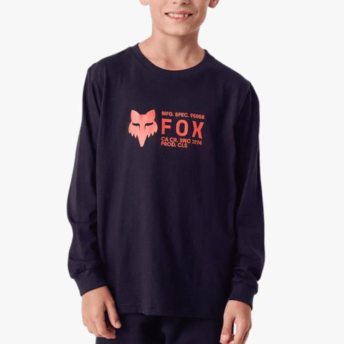 Fox Boys Barge Long Sleeve Tee Black Fox