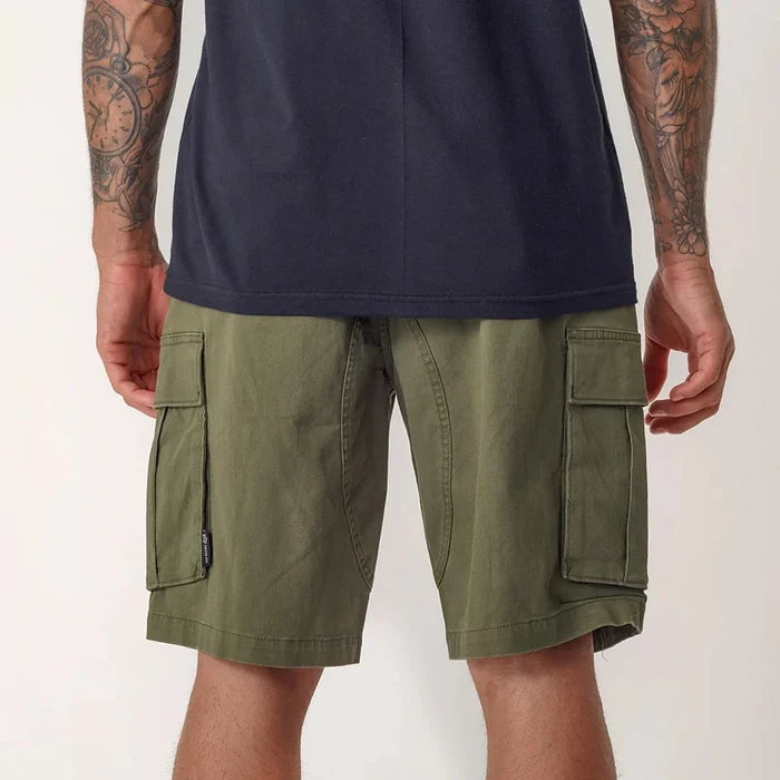 Fox Mens Slambozo 2.0 Cotton Canvas Walkshorts Olive Green | Fox