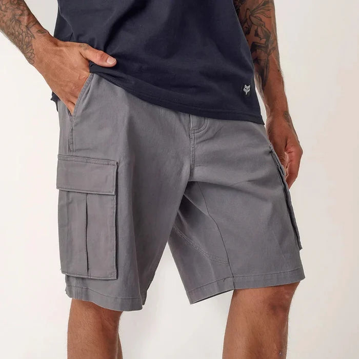 Fox Mens Slambozo 2.0 Cotton Canvas Walkshorts Pewter | Fox