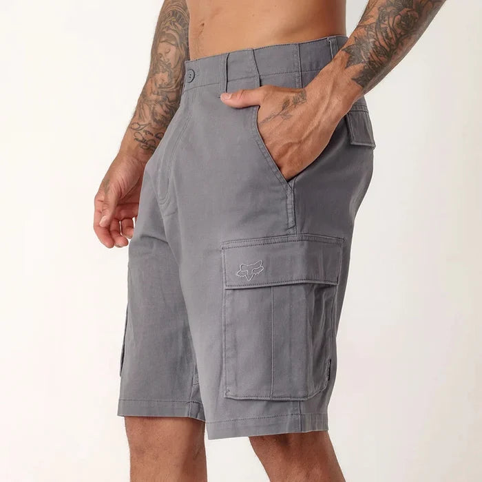 Fox Mens Slambozo 2.0 Cotton Canvas Walkshorts Pewter | Fox