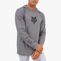 Fox Mens Transitional Long Sleeve Hooded Top Heather Graphite | Fox
