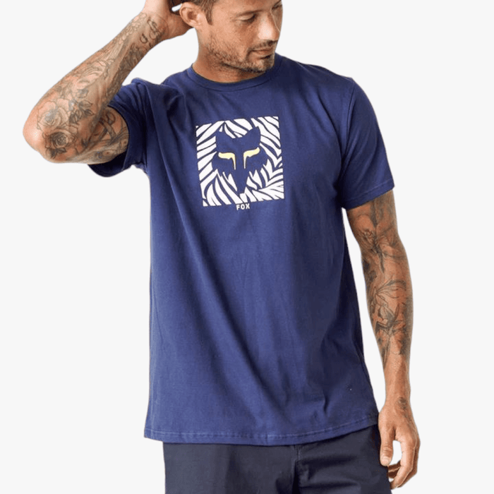 Fox Mens Zebra Head Short Sleeve Tee Deep Cobalt | Fox