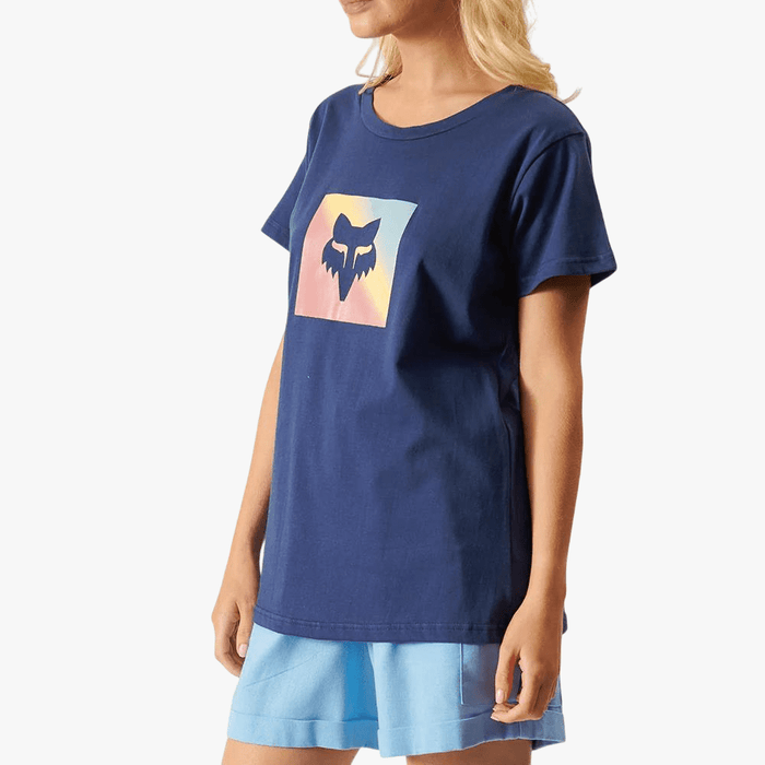 Fox Womens Rainbow Short Sleeve Tee Navy | Fox