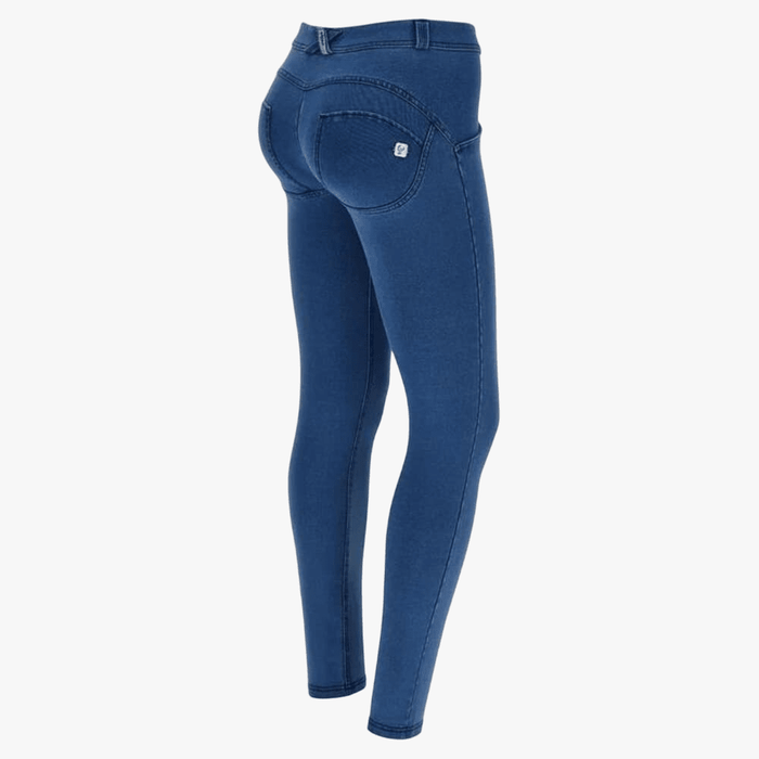 Freddy Ladies Light Blue Clear Stitch Regular Waist Long Length Jean | Freddy