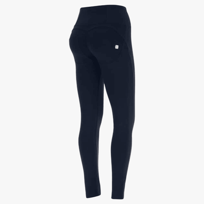 Freddy Ladies Navy High Waist Long Length Cotton Pant >218-105 | Freddy