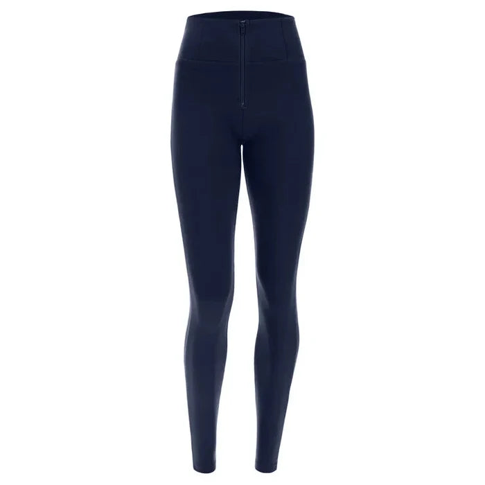 Freddy Ladies Navy High Waist Long Length Cotton Pant | Freddy