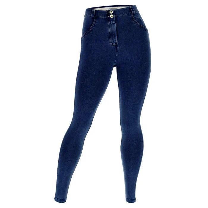 Freddy Womens Dark Blue Blue Stitch Regular Waist Long Length Jean | Freddy