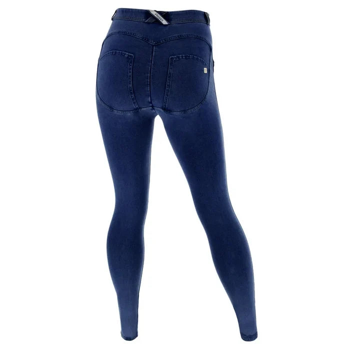 Freddy Womens Dark Blue Blue Stitch Regular Waist Long Length Jean | Freddy