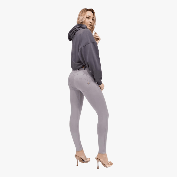 Freddy Womens Regular Waist Long Length Cotton Pant Grey | Freddy