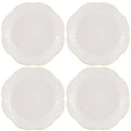 French Perle White 4-Piece Dessert Set