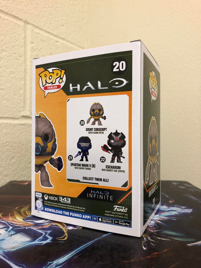 Funko POP! Games: Halo Infinite GRUNT with Weapon Figure #20 w/ Protector