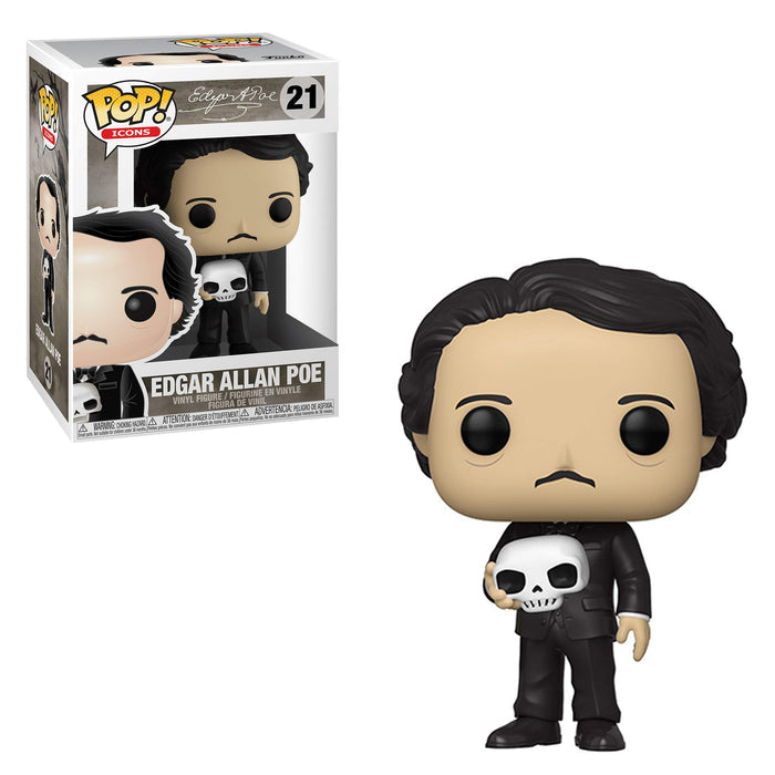 Funko Pop! Icons: Edgar Allan Poe w/Skull Figure w/ Protector