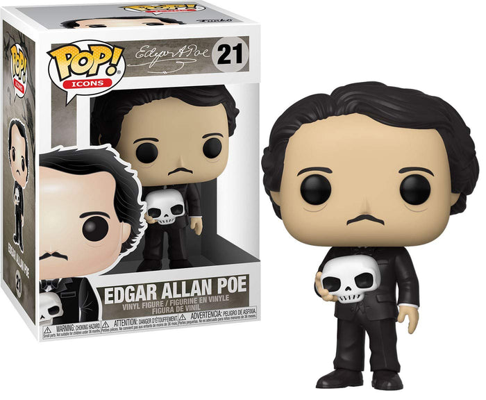 Funko Pop! Icons: Edgar Allan Poe w/Skull Figure w/ Protector