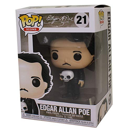 Funko Pop! Icons: Edgar Allan Poe w/Skull Figure w/ Protector