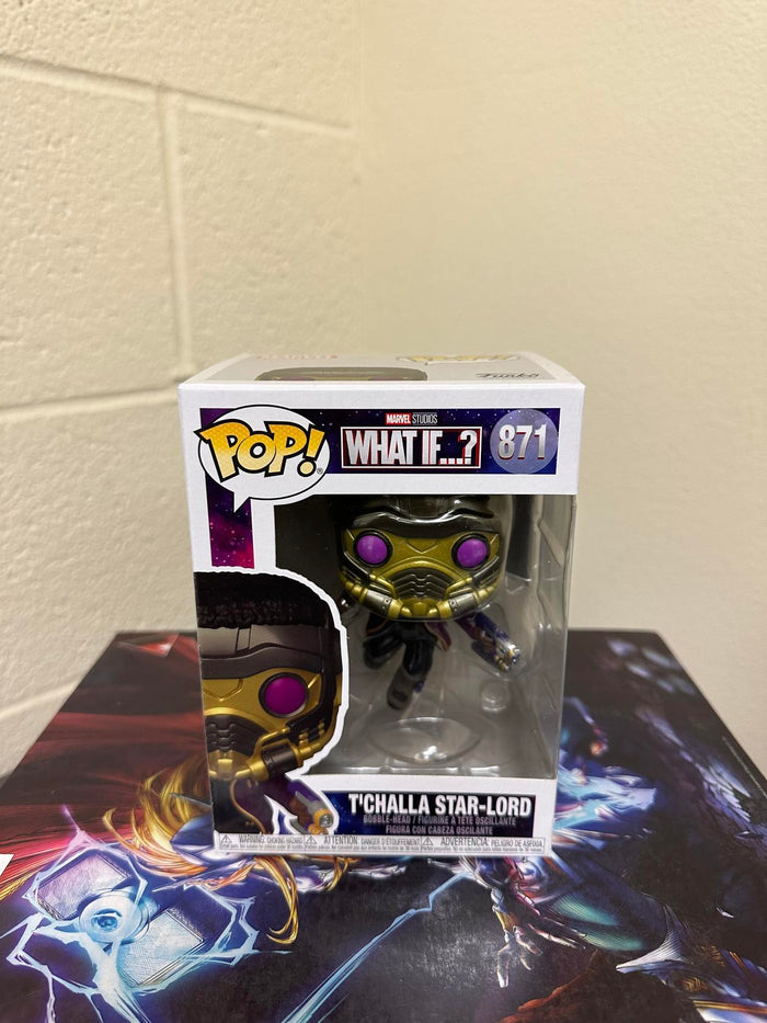 Funko POP! Marvel Studios What If..? T'CHALLA STAR-LORD Figure #871 w/ Protector