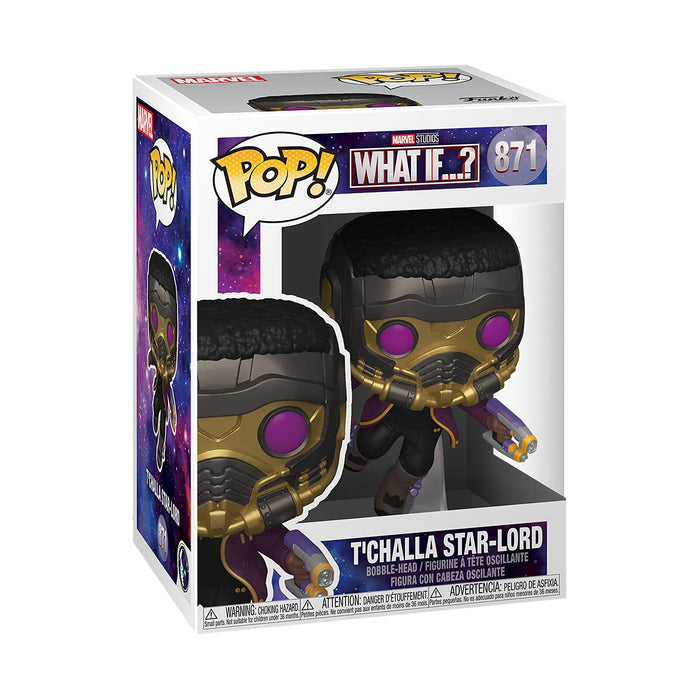 Funko POP! Marvel Studios What If..? T'CHALLA STAR-LORD Figure #871 w/ Protector
