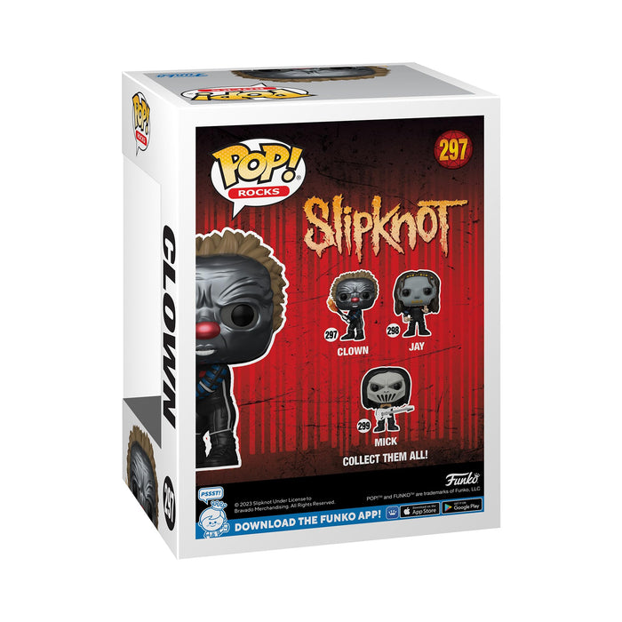 Funko Pop! Rocks # 297 Slipknot Clown With Flame Metallic Vinyl With Protector