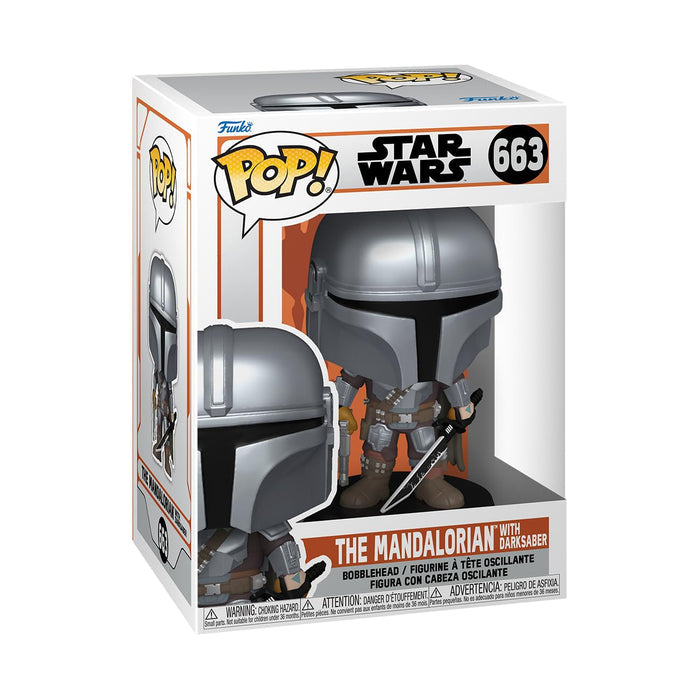 Funko Pop! Star Wars: The Mandalorian - The Mandalorian with Darksaber w/ Protector