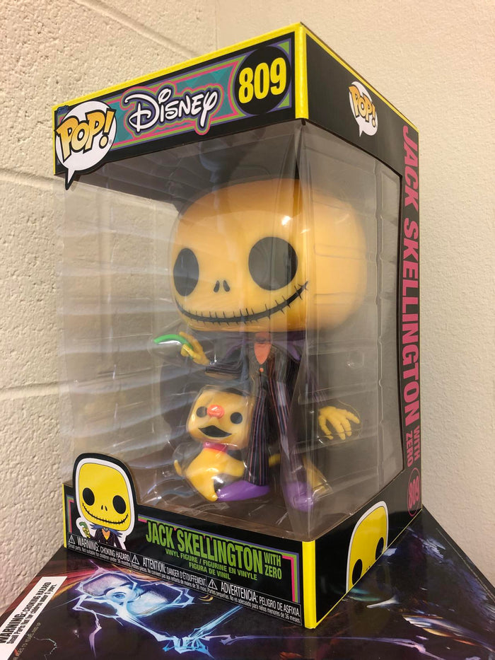 Funko POP! The Nightmare Before Christmas 10 inch JACK and ZERO Blacklight  #809