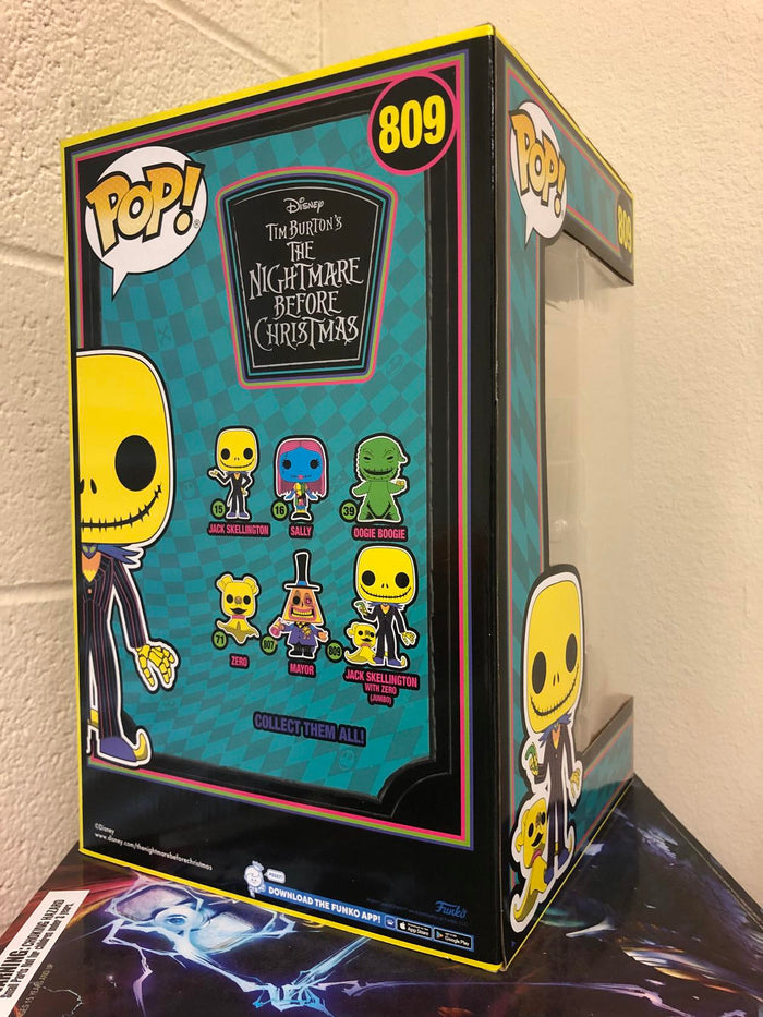Funko POP! The Nightmare Before Christmas 10 inch JACK and ZERO Blacklight  #809