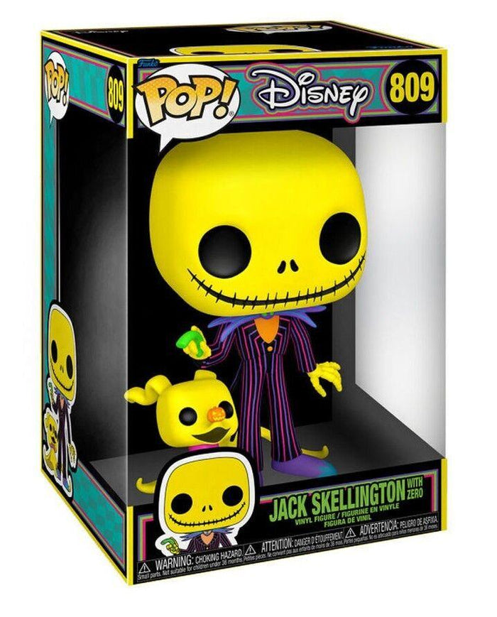 Funko POP! The Nightmare Before Christmas 10 inch JACK and ZERO Blacklight  #809