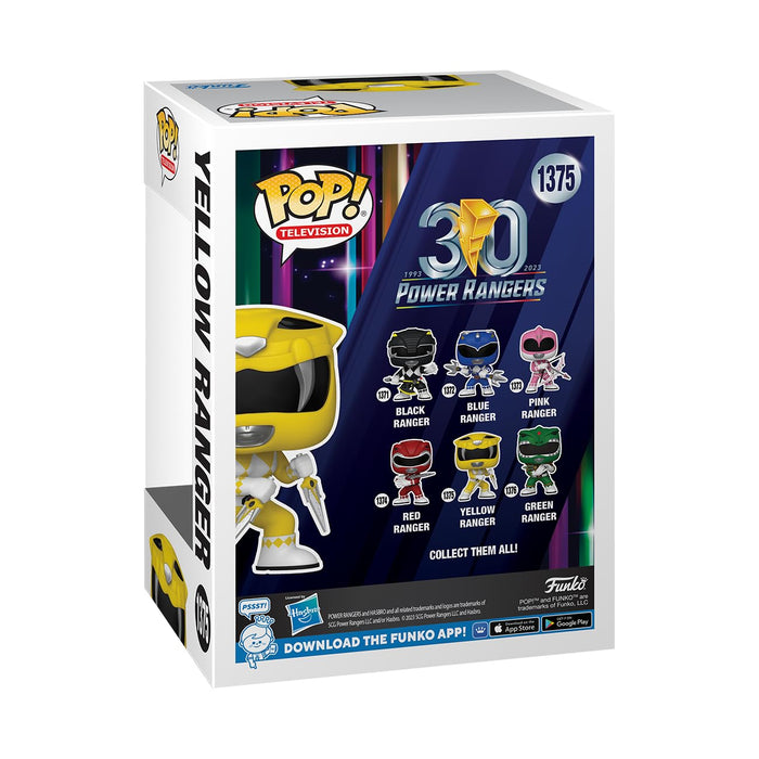 Funko Pop! TV: Mighty Morphin Power Rangers 30th Anniversary - Yellow Ranger Figure w/ Protector