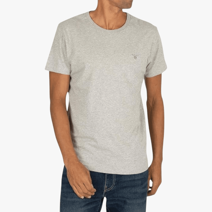 Gant Mens Original Fit Short Sleeve Tee 94 Grey | Gant