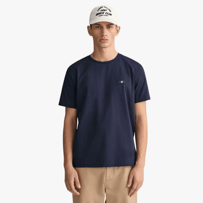 Gant Mens Original Fit Short Sleeve Tee Navy 158 | Gant