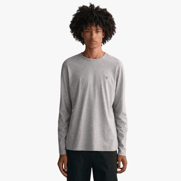 Gant Mens Original Long Sleeve Tee Grey | Gant