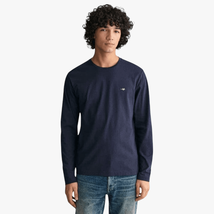 Gant Mens Original Long Sleeve Tee Navy | Gant