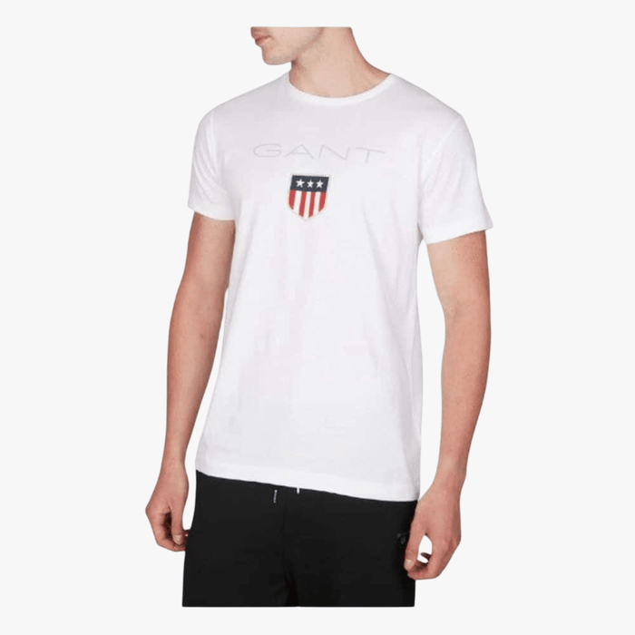 Gant Mens Shield Short Sleeve Tee White | Gant