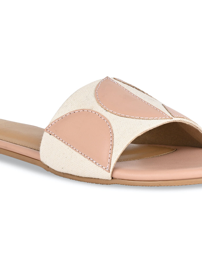 Geometric Canvas Peach Flats