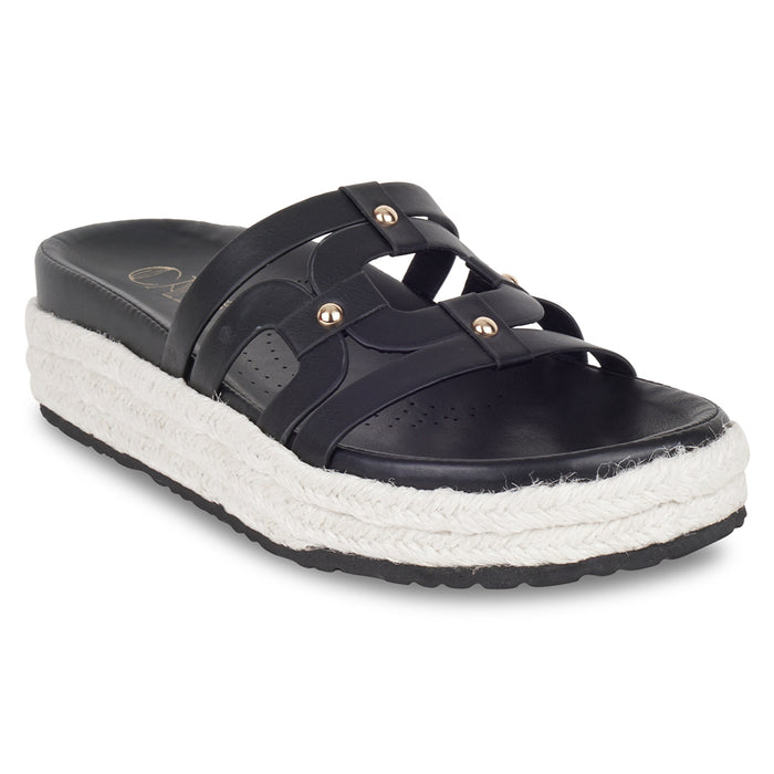 Geometric Jute Black Platforms