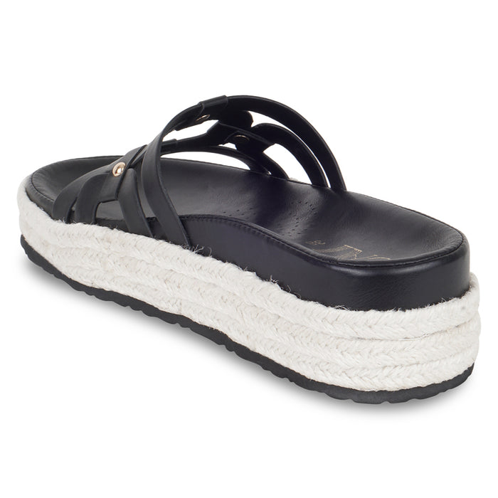 Geometric Jute Black Platforms
