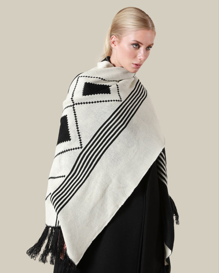 Geometric Patterned Poncho