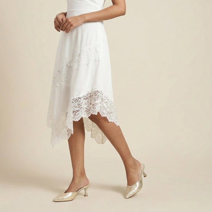 Gold Crinkle Mule Pumps