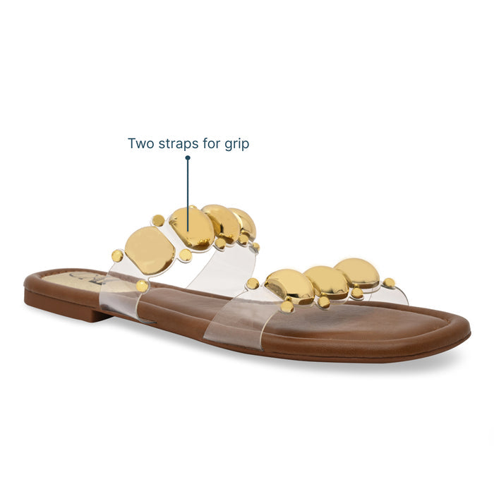 Gold Dome Two Strap Flat