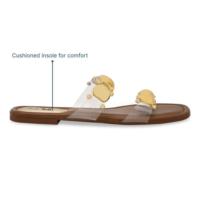 Gold Dome Two Strap Flat